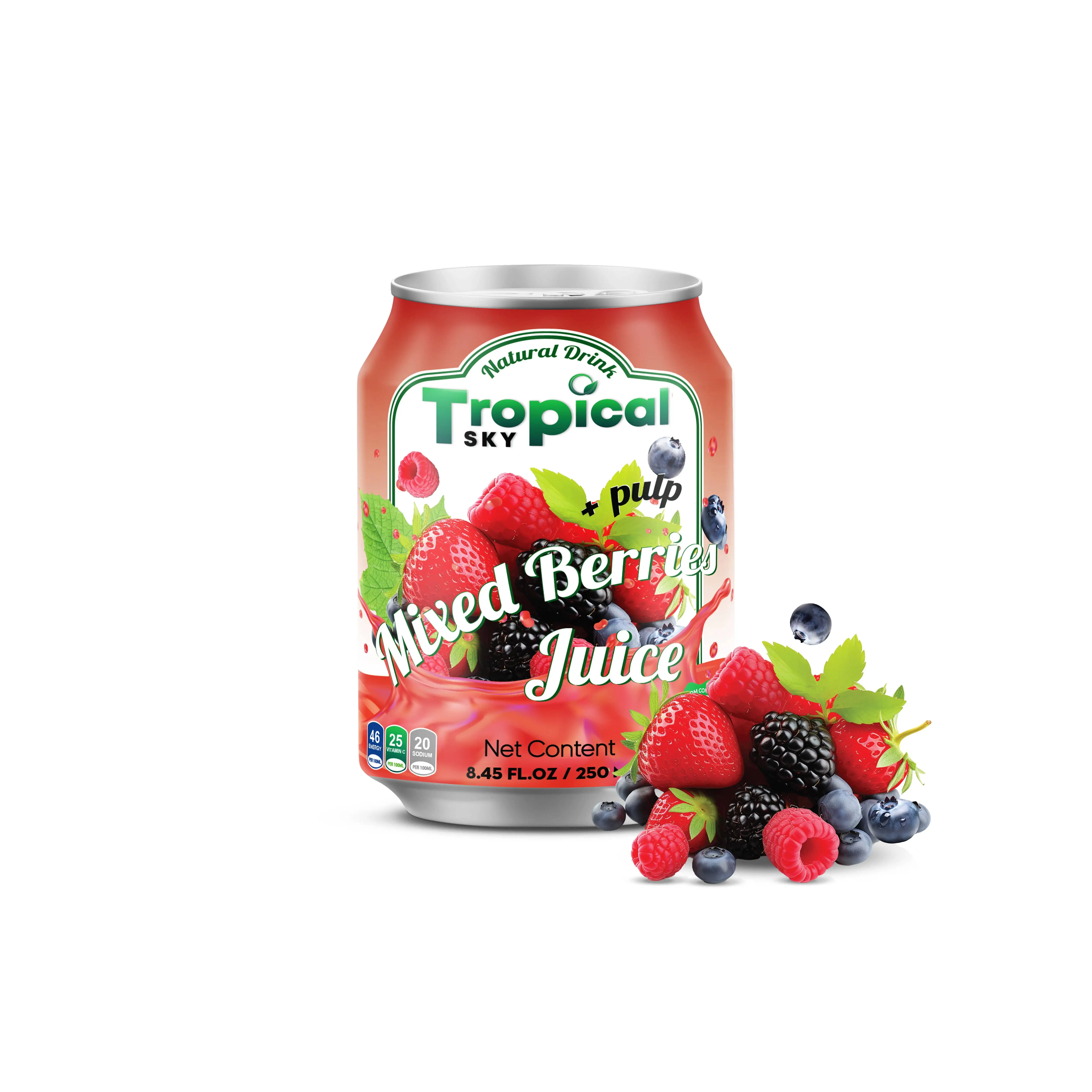 The best OEM manufacturer Mixed Berries juice with pulp Vietnam